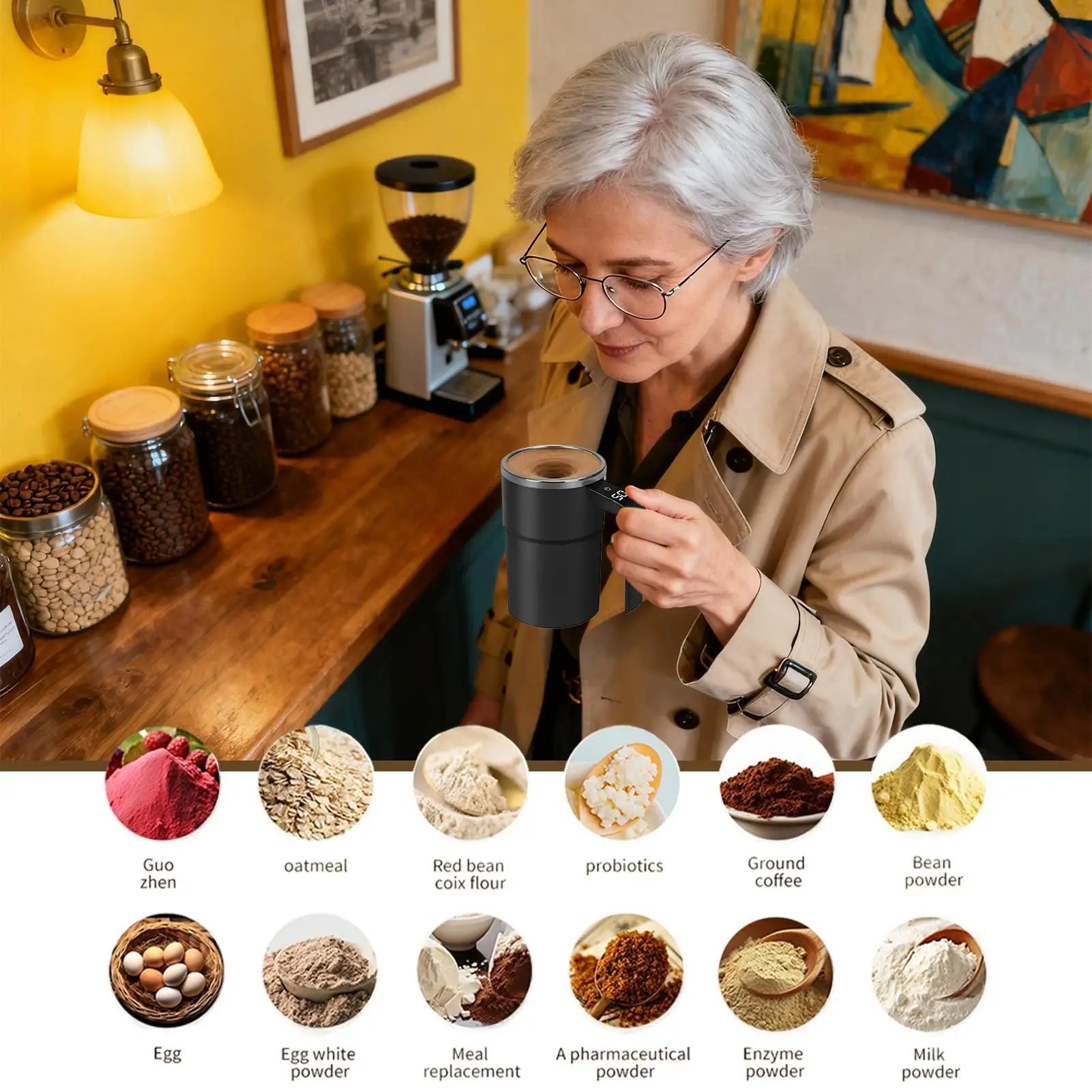 Self Stirring Mug Automatic Mixing Coffee Cup Heat Resistant