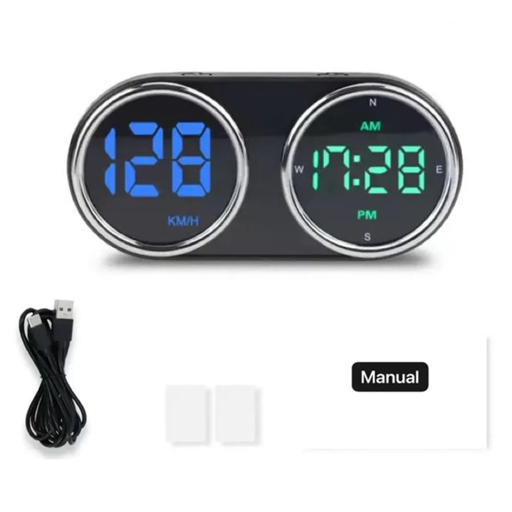 7 Color Switching GPS Car Digital Speedometer 2in1 Plug&Play HUD Car Head Up Display Universal with KMH MPH Dispaly Zpaxo black