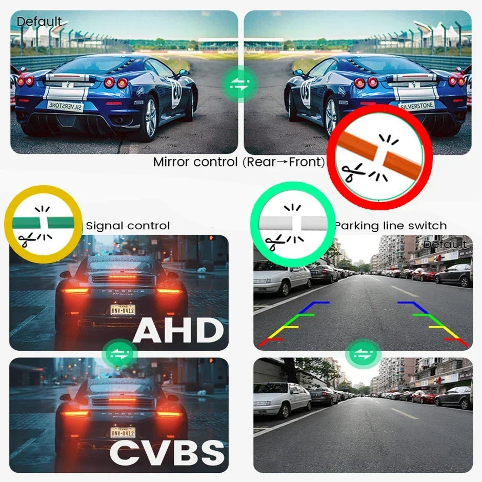AHD 1080P CVBS Car Reverse Backup Rear View Camera Citroen Peugeot