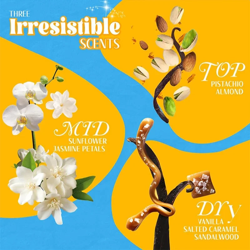 Luxury Caramel Vanilla Perfume 100ml, Oriental Floral Fruity Gourmand Fragrance Mist, Jasmine Eau De Parfum Spray Strong Sillage Zpaxo