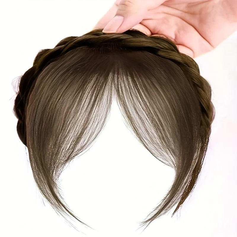 Vintage Braided Wig Headband Multifunctional Cute Hairband Women's