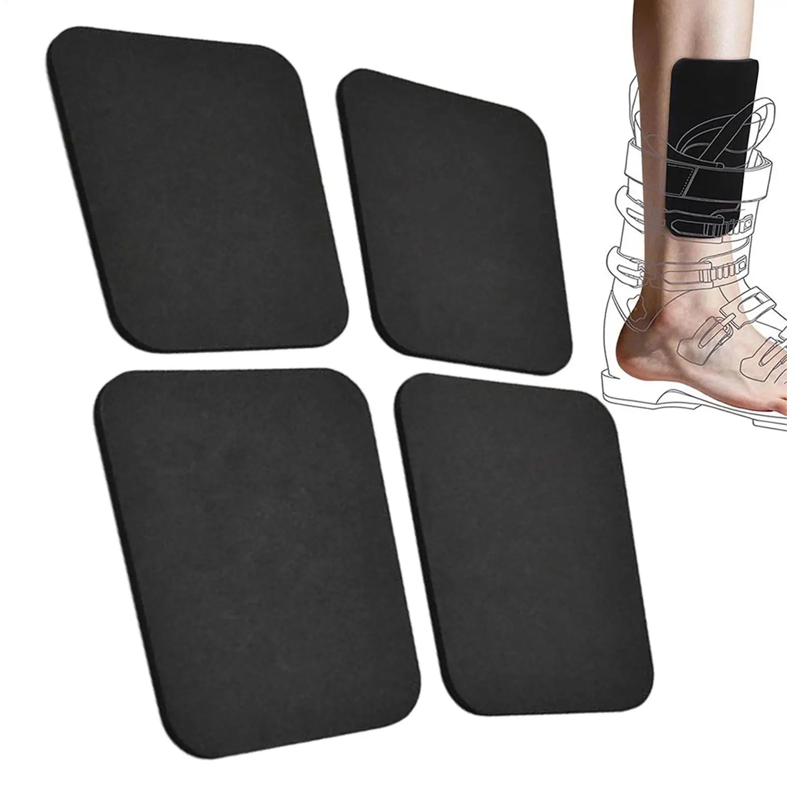 4 Ski Boot Liner Guards Elastic Shin Padding Cushion Protector