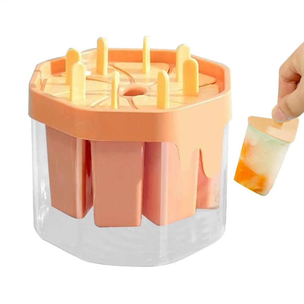 Silicone Popsicle Molds 8-Cavity | Ice Pop Maker with Drip Tray Ice Pop Mold Zpaxo
