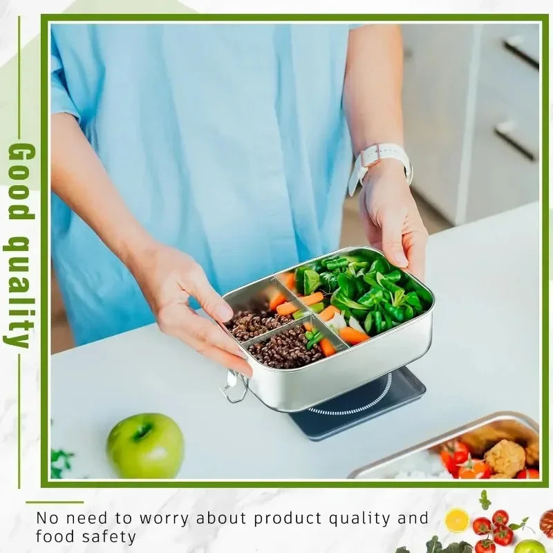 Stainless Steel Leak-Proof Bento Lunch Box – Kids & Adults Bento Lunch Box Zpaxo