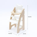 ▶1Pc Miniature Simulation Baby Dining Chair Model For 1/12 scale Dollhouse Living Furniture Decoration Children Pretend Play Toy Zpaxo White