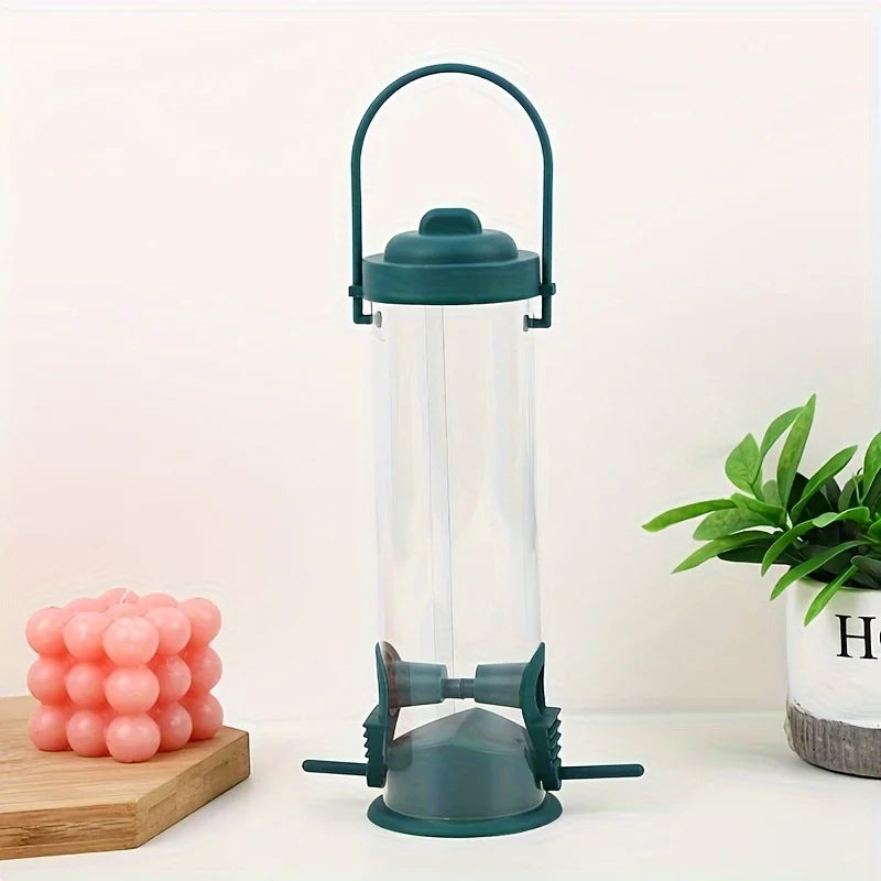 Plastic Bird Feeder Outdoor Hanging Food Dispenser Multiple Feeding Zpaxo
