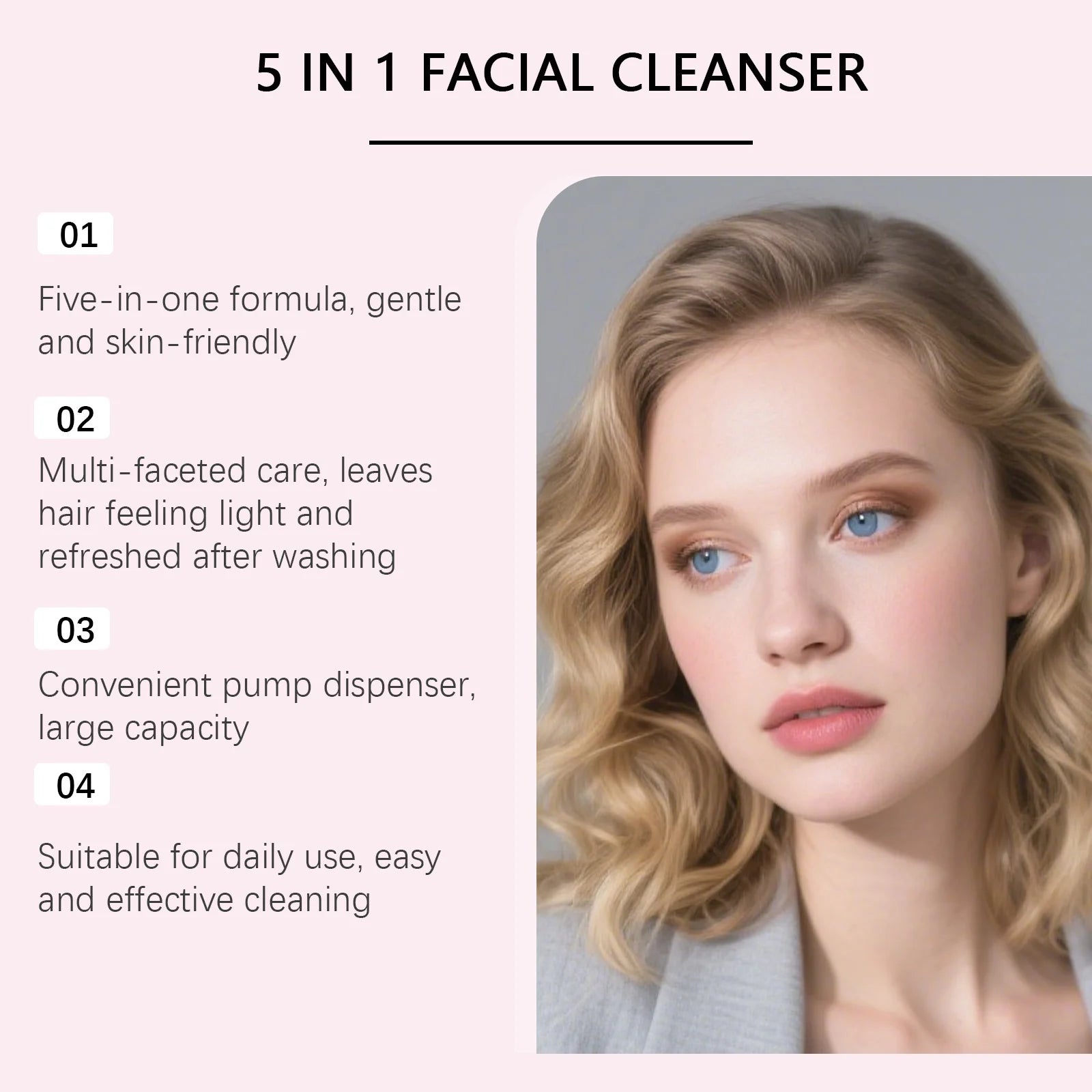 Hoygi 5-in-1 Facial Cleanser – Hydrating, Brightening Foam Facial Cleanser Zpaxo