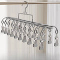 20-Clip Stainless Steel Laundry Hanger – Windproof Drying Rack