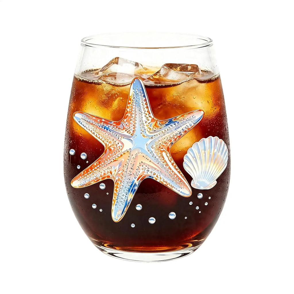 Decorative Wine Glasses Marine Coastal Theme Juice Glassware