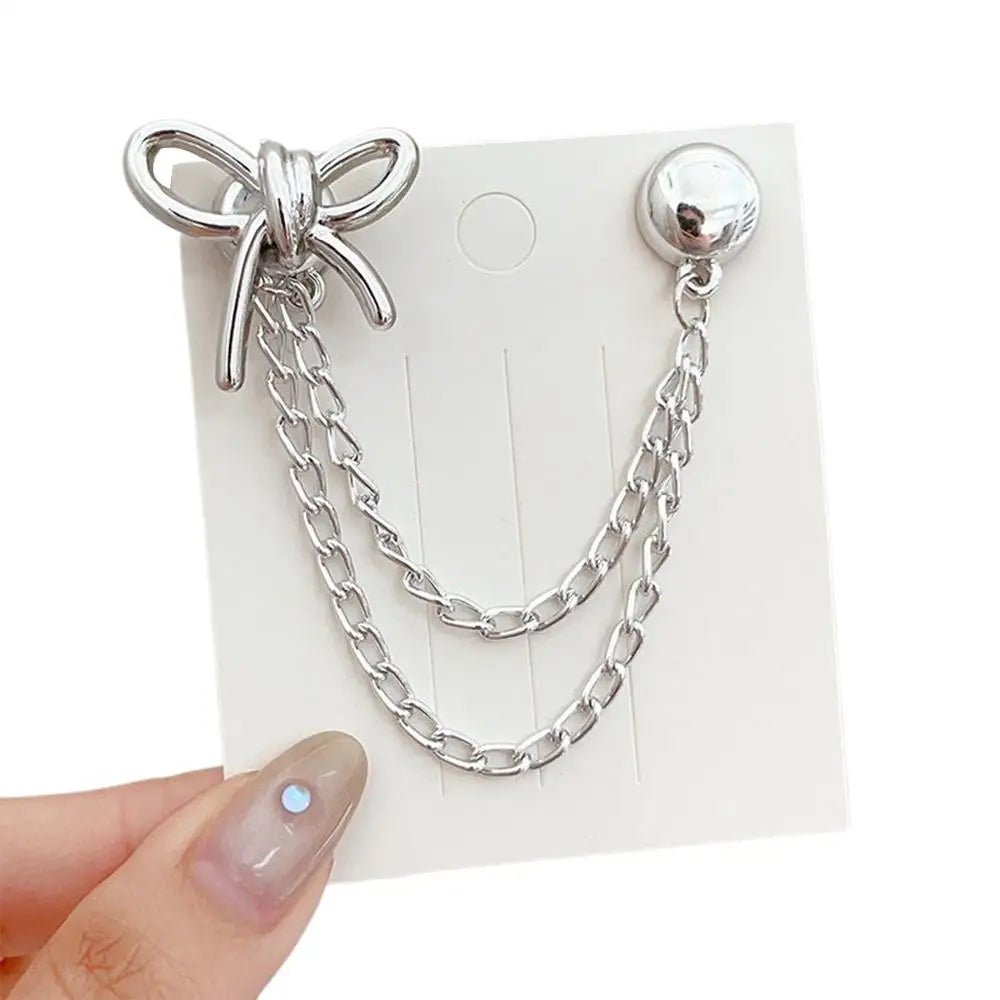 Sewing-Free Pants Leg Anti-Dragging Tool Shortening Chain Magnets Buckle Clothes Cuff Hem Fixing Clip For Long Clothes Sleeves Zpaxo B