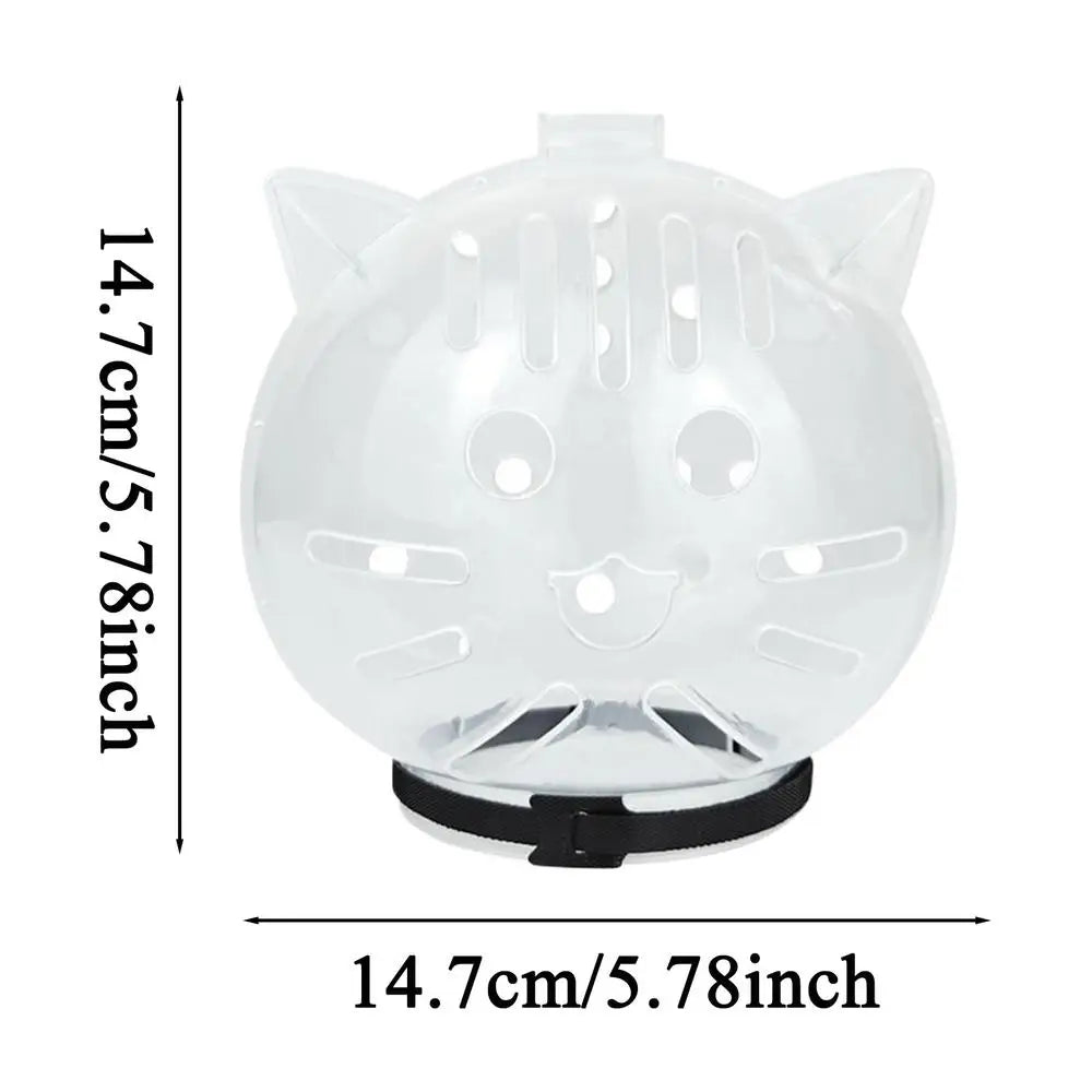 Cat Bubble Muzzle Breathable Sturdy Muzzle Mask Cat Head Cover Space Hood Protective Helmet Anti-bite Pet Grooming Supplies Zpaxo L