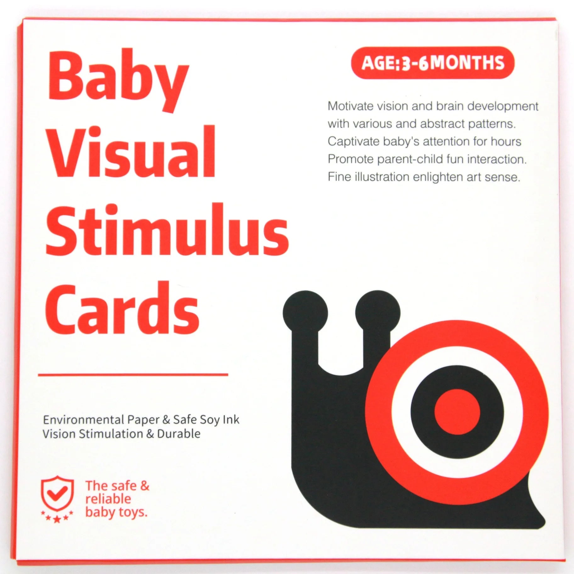 VISUAL CARDS Baby Early Education Training Card Baby Visual Stimulation Black and White Card Tracking Laraca Color Card Zpaxo 3-6M