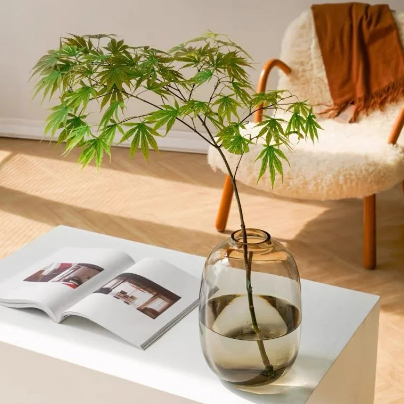 Transparent Glass Vase Office Decor Large Capacity Hydroponic Flower