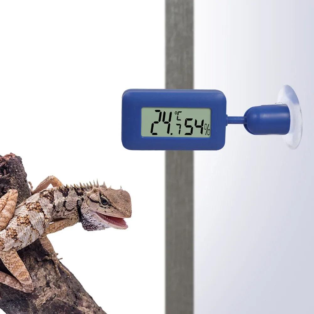 Digital Reptile Thermometer Hygrometer with Suction Cup Temperature Humidity Meter for Terrarium Reptile Accessories Zpaxo