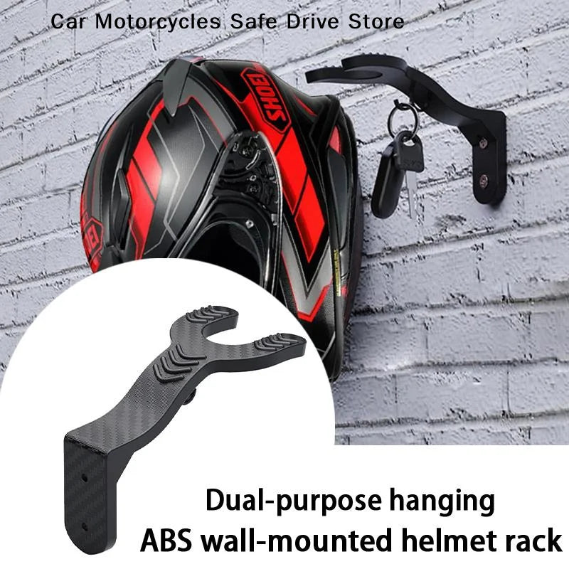 CM1Pcs Multipurpose Wall Mount Hooks Motorcycle Helmet Rack Home