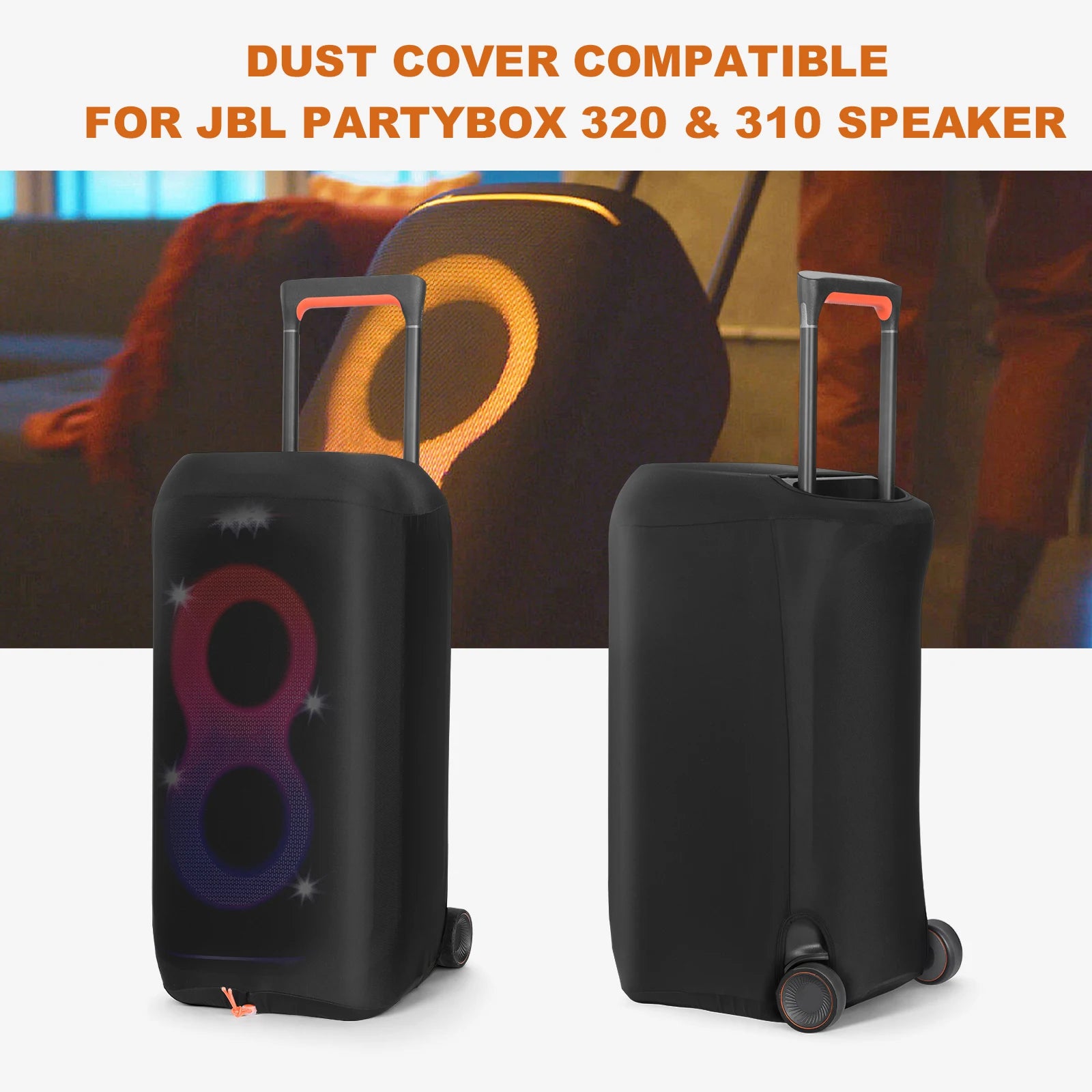 Portable Speaker Dust Cover JBL Partybox 320 310 Black Case Travel