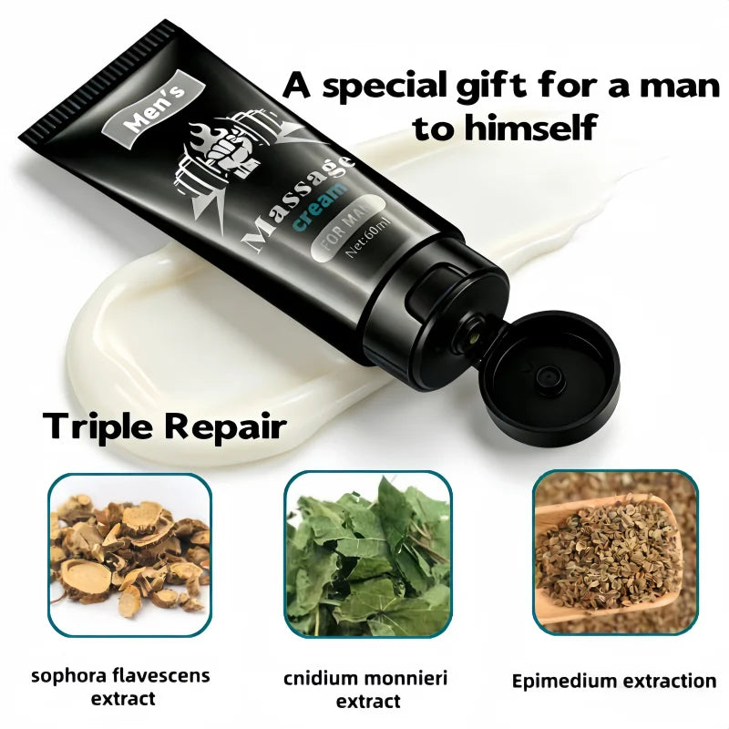 Men's massage cream, nourishes intimate areas, a helpful tool in the bedroom, and a great gift for men. Zpaxo