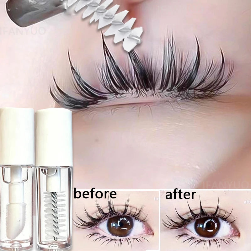 Mini Eyelash Styling Sealant Fast Drying Soft Brush Lashes Gel