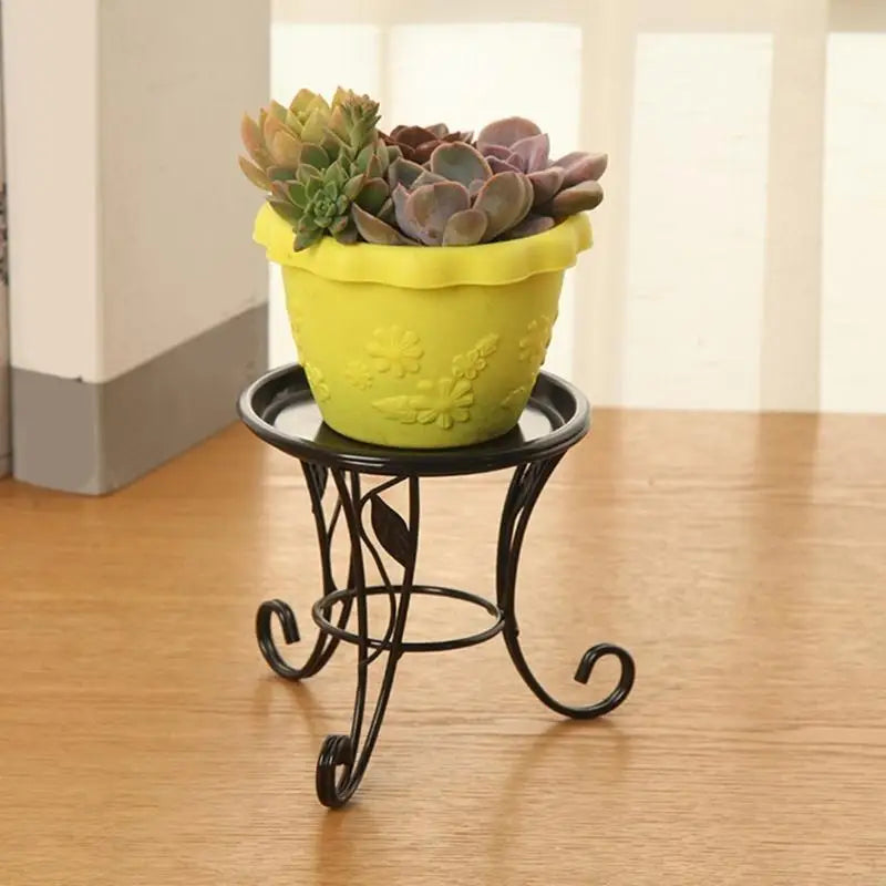Practical Metal Flower Rack Small Plant Display Shelf Metal Flowerpot Stand Zpaxo