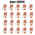 Christmas Straw Covers Caps Tumblers Dustproof Toppers Cups 30 Cup
