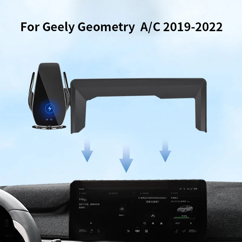 Car Phone Holder For Geely Geometry A/C 2019-2022 screen navigation bracket magnetic new energy wireless charging rack Zpaxo