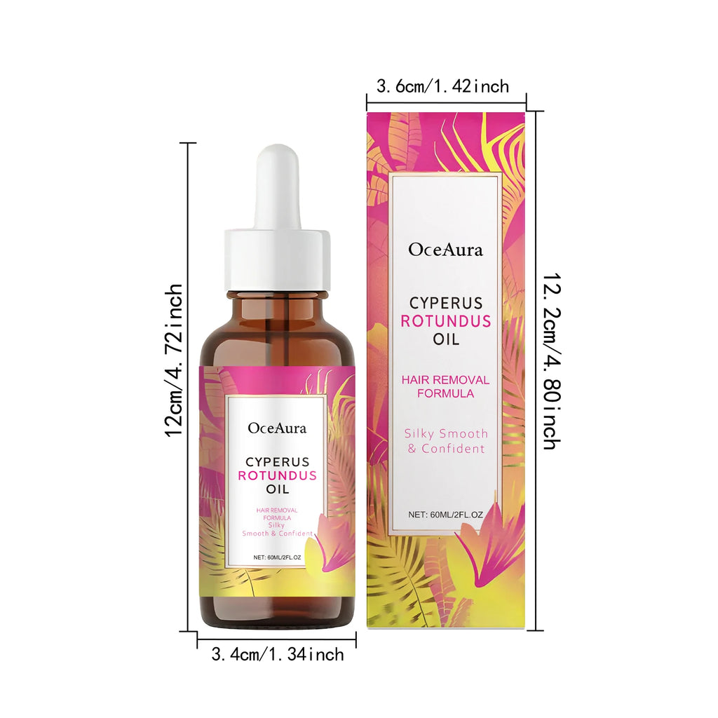 OceAura Cyperus Rotundus Hair Inhibitor Depilatory Oil 60ml Hair Inhibitor Oil Zpaxo