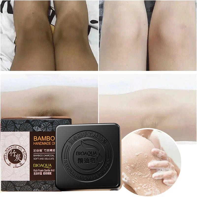 Bamboo Charcoal Handmade Soap – Deep Cleanse & Oil Control Charcoal Cleansing Soap Zpaxo