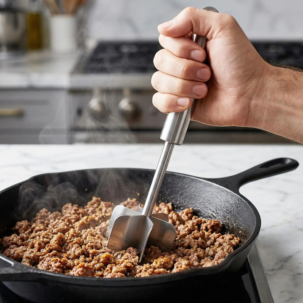 Meat Masher 6-Leaves Stainless Steel Multi-functional Chopper Ground