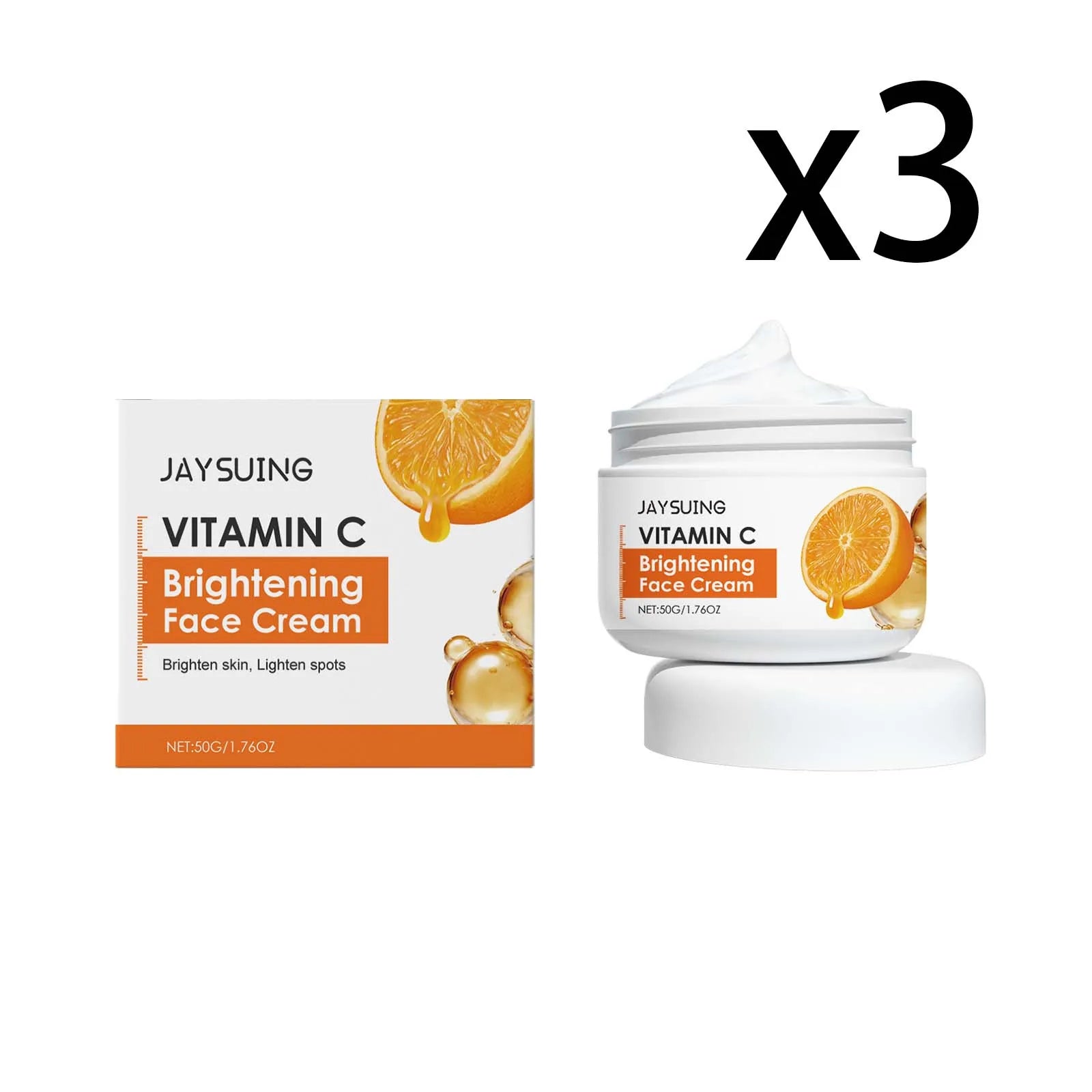 Vitamin C Brightening Face Cream – Glow, Moisture & Anti-Aging Brightening Face Cream Zpaxo 3x50g 50g
