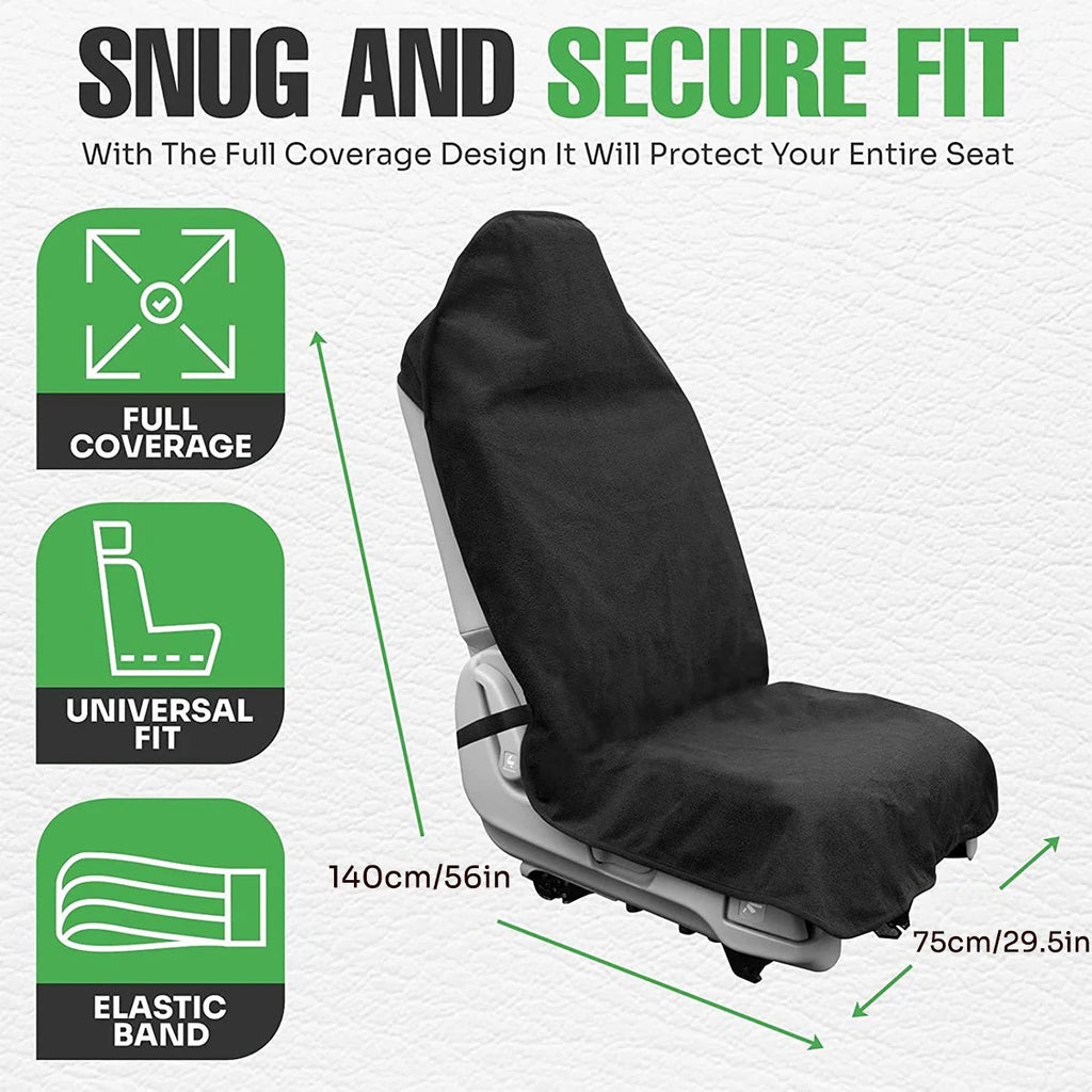 2/4PCS Car Seat Protective Cover Antifouling Car Seat Towel Protector with Adjustable Elastic Strap Non-slip Breathable 29.5*56" Zpaxo
