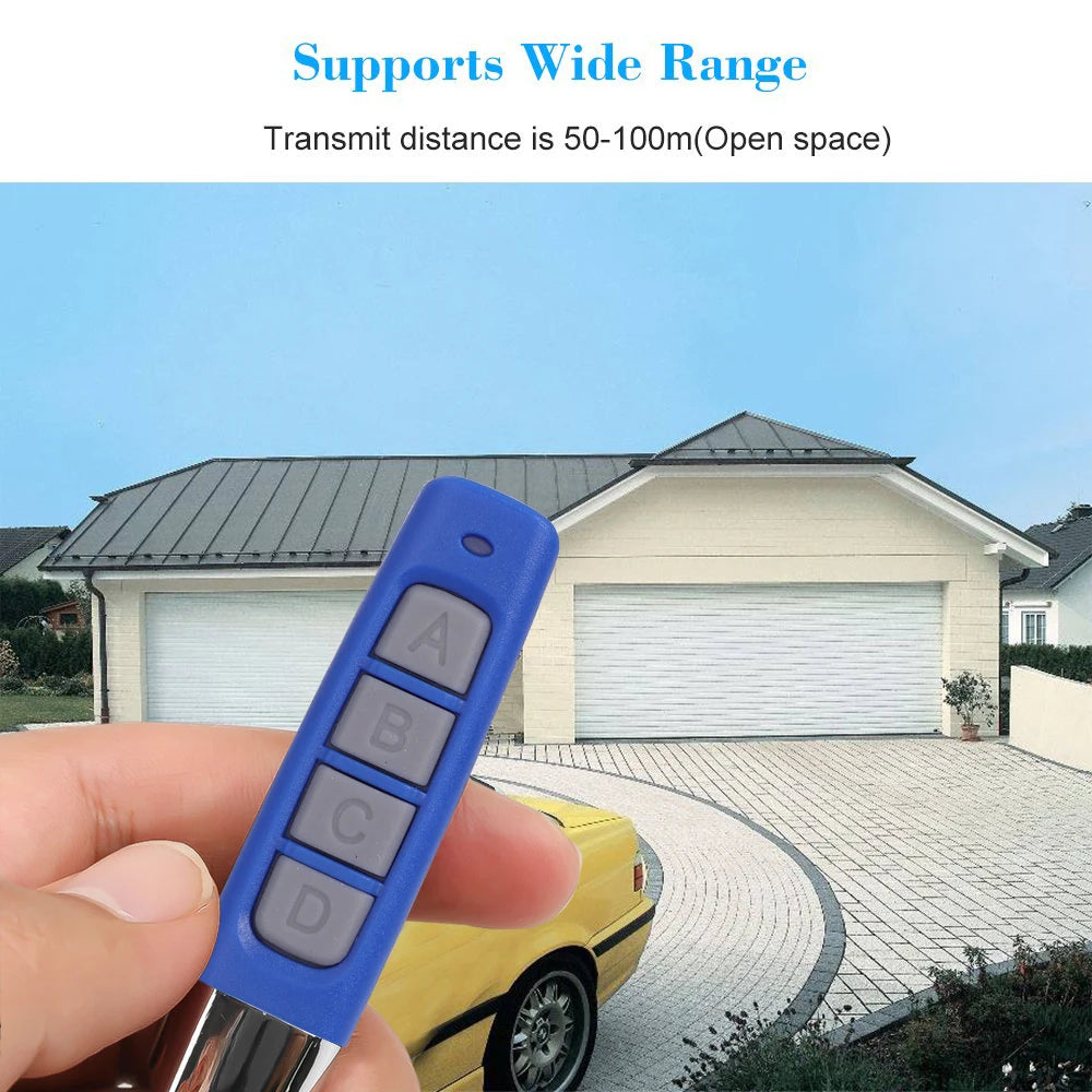 433MHz Auto Copy Remote Control Electric Garage Door Opener 4-Keys Remote Controller Duplicator Clone Cloning Code Transmitter Zpaxo