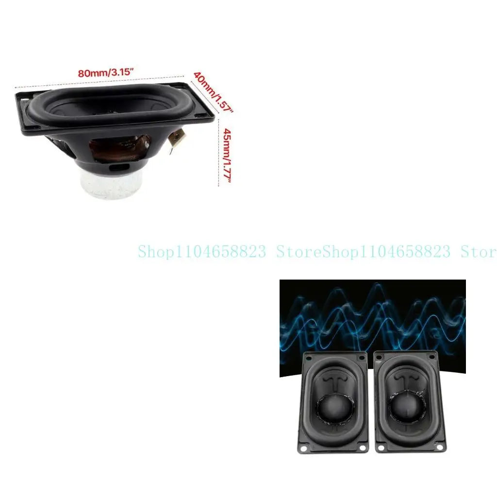 4Ω 20W Speaker Horn 80x45mm Rectangle Speaker Internal Magnet Loudspeaker for Flip 6 5 Bluetooth-compatible Speaker Zpaxo