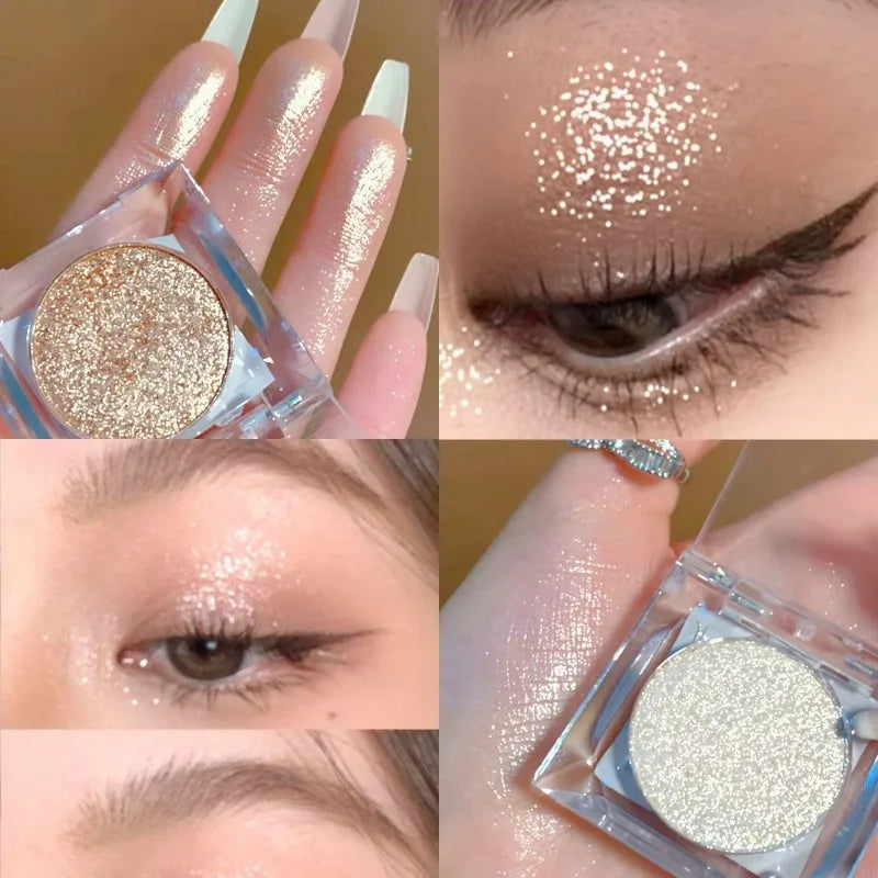 2 Pearl Shimmer Contour Eyeshadow Palette Long-lasting Waterproof