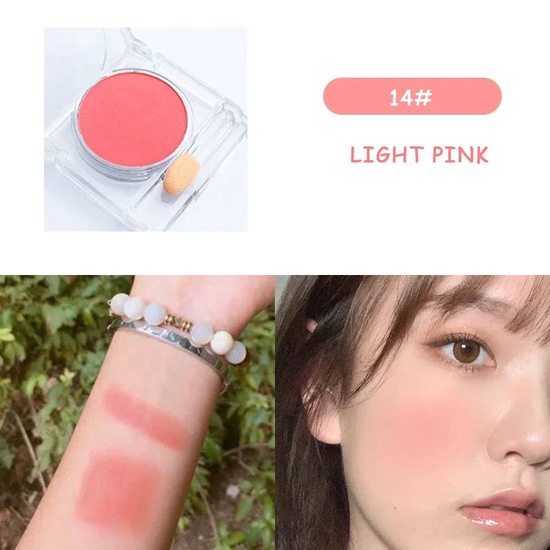 Monochrome blush Matte Natural Cheek Color Brightening Face Waterproof Facial Contouring Makeup Blush Powder Soft Makeup Zpaxo