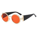 Fashion Round Punk Sunglasses Oval Retro Wide Temples Sun Glasses UV Protection Hip Hop Shades for Women & Men Zpaxo C6
