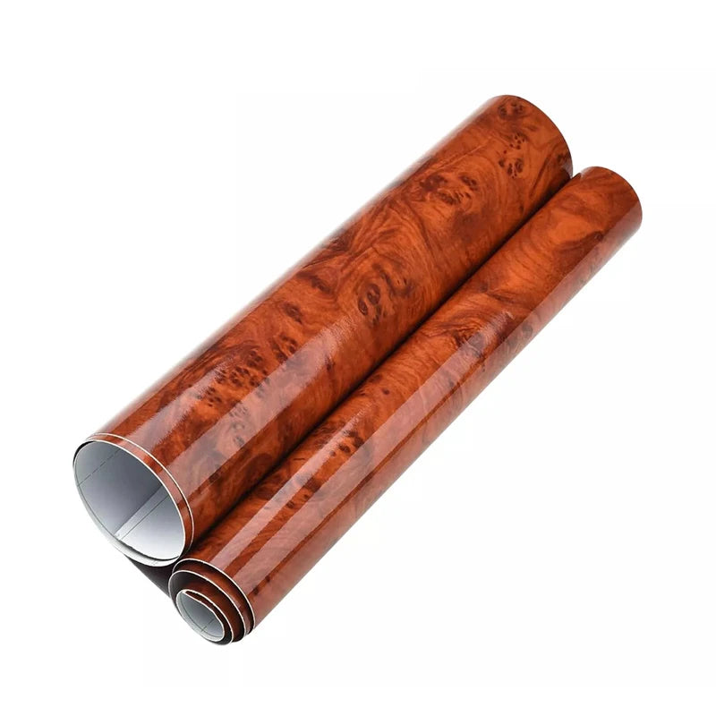 Glossy Car Sticker Waterproof Internal Adhesive DIY Film Wood Grain