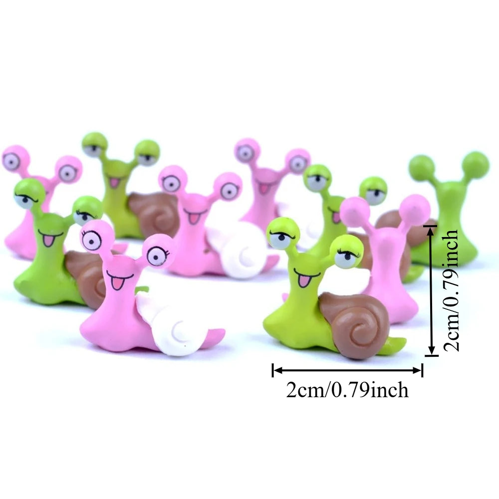 Miniature Resin Snail Figurines – Fairy Garden & Terrarium Decor