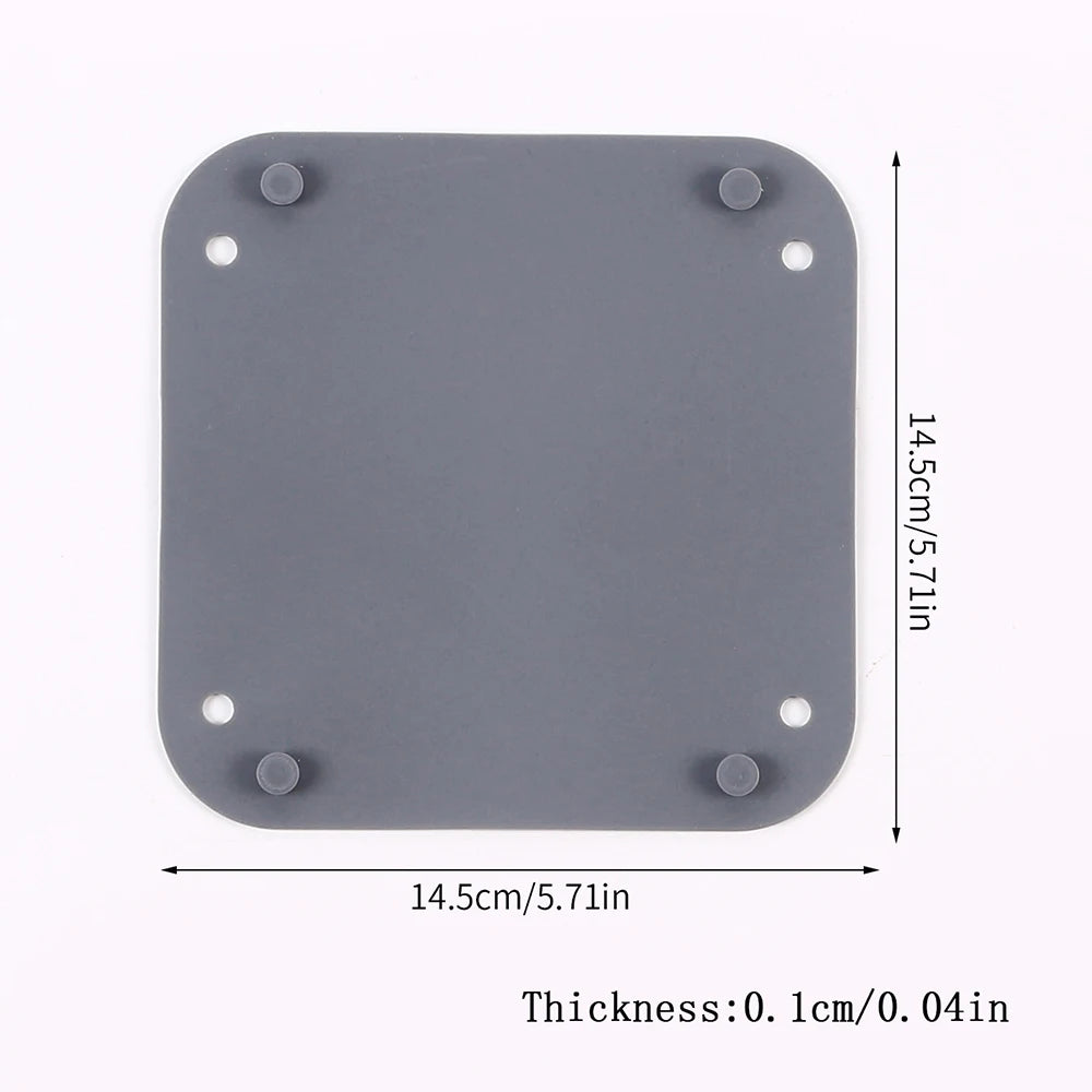 1PC Multi-purpose Silicone Coaster Anti-Scalding Mat Anti-slip Pot Snack Fruite Storage Tray Desktop Organizer Mat Home Decor Zpaxo Grey as picture shown