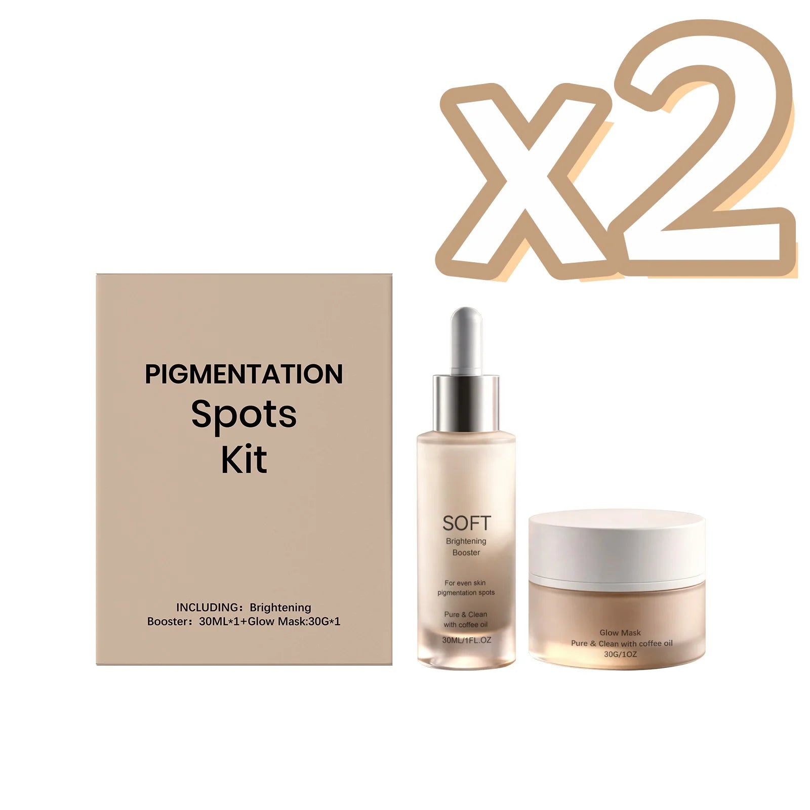 Brightening Essence Mask Set Hydrate Skin Reduce Face Pigment Dark Spot Dullness Brighten Complexion Fit All Skin Skincare Kit Zpaxo 1set Boxed x 2