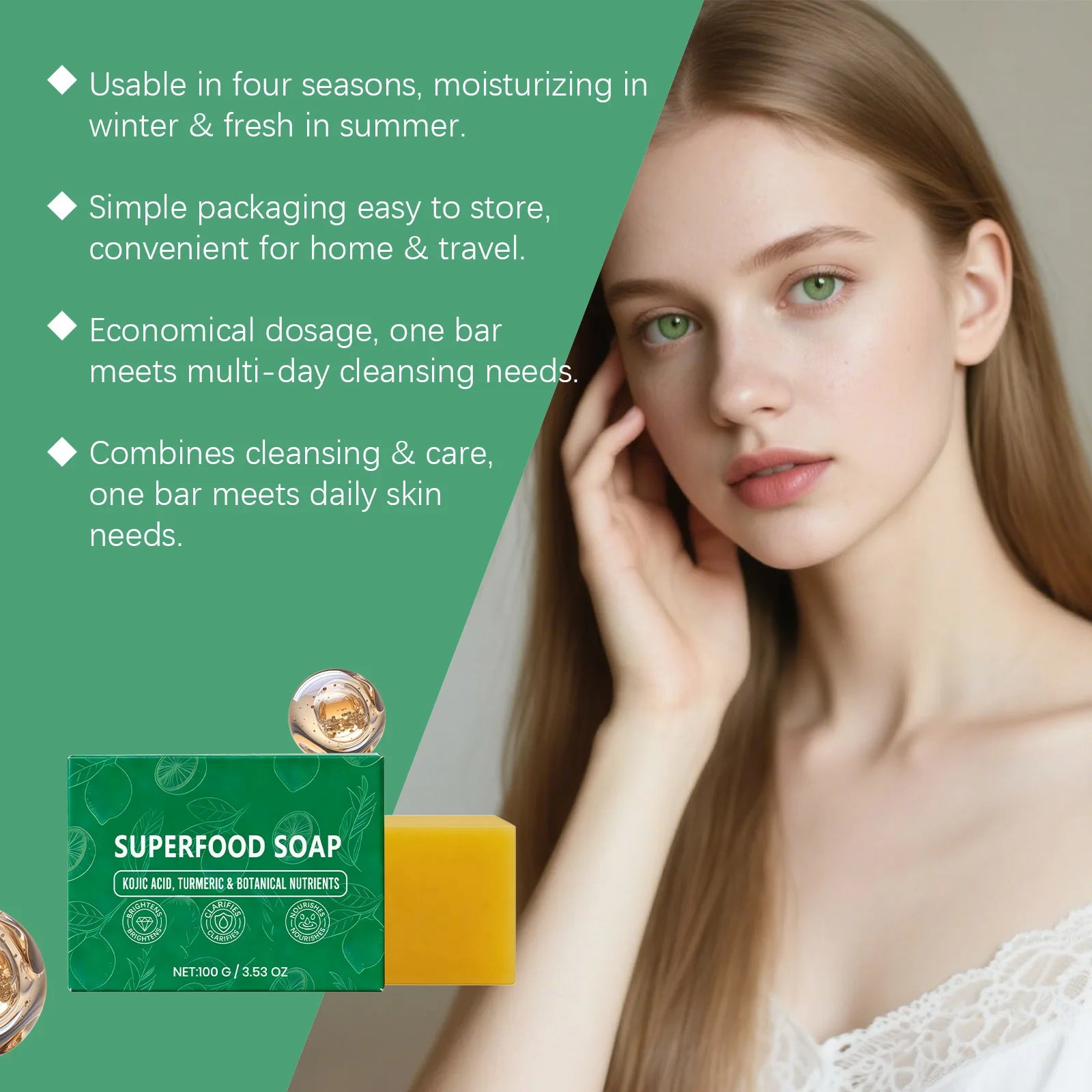 Hoygi Turmeric Soap Bar – Brightening Face & Body Cleanser Brightening Soap Bar Zpaxo