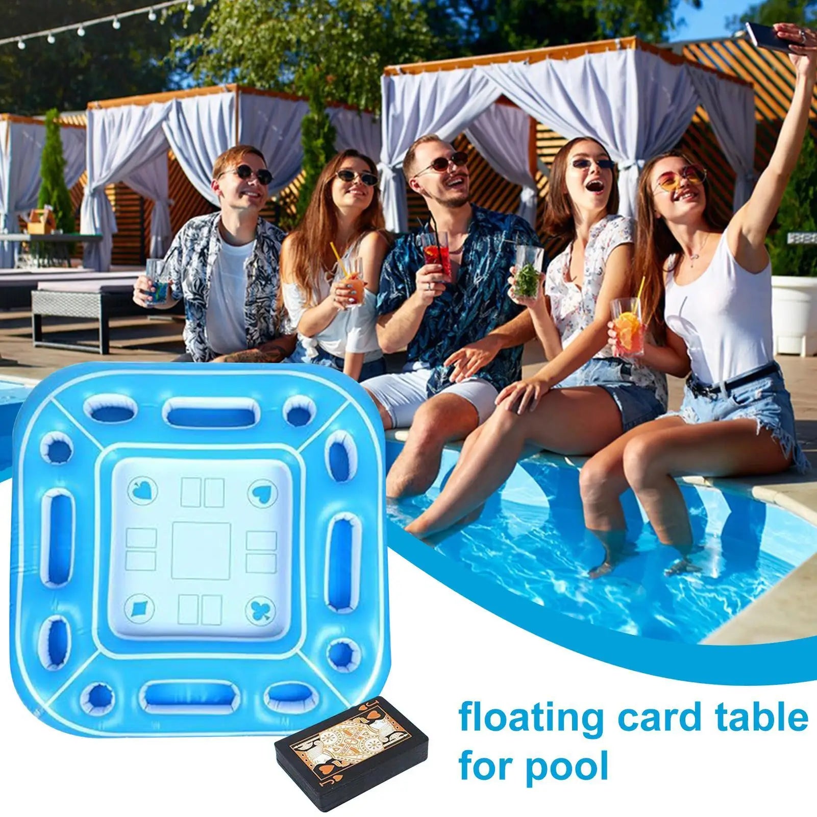Floating Pool Table Portable Weather-resistant Inflatable Swimming
