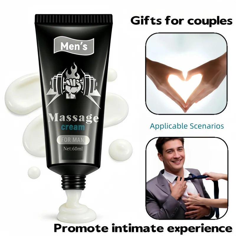 Men's massage cream, nourishes intimate areas, a helpful tool in the bedroom, and a great gift for men. Zpaxo