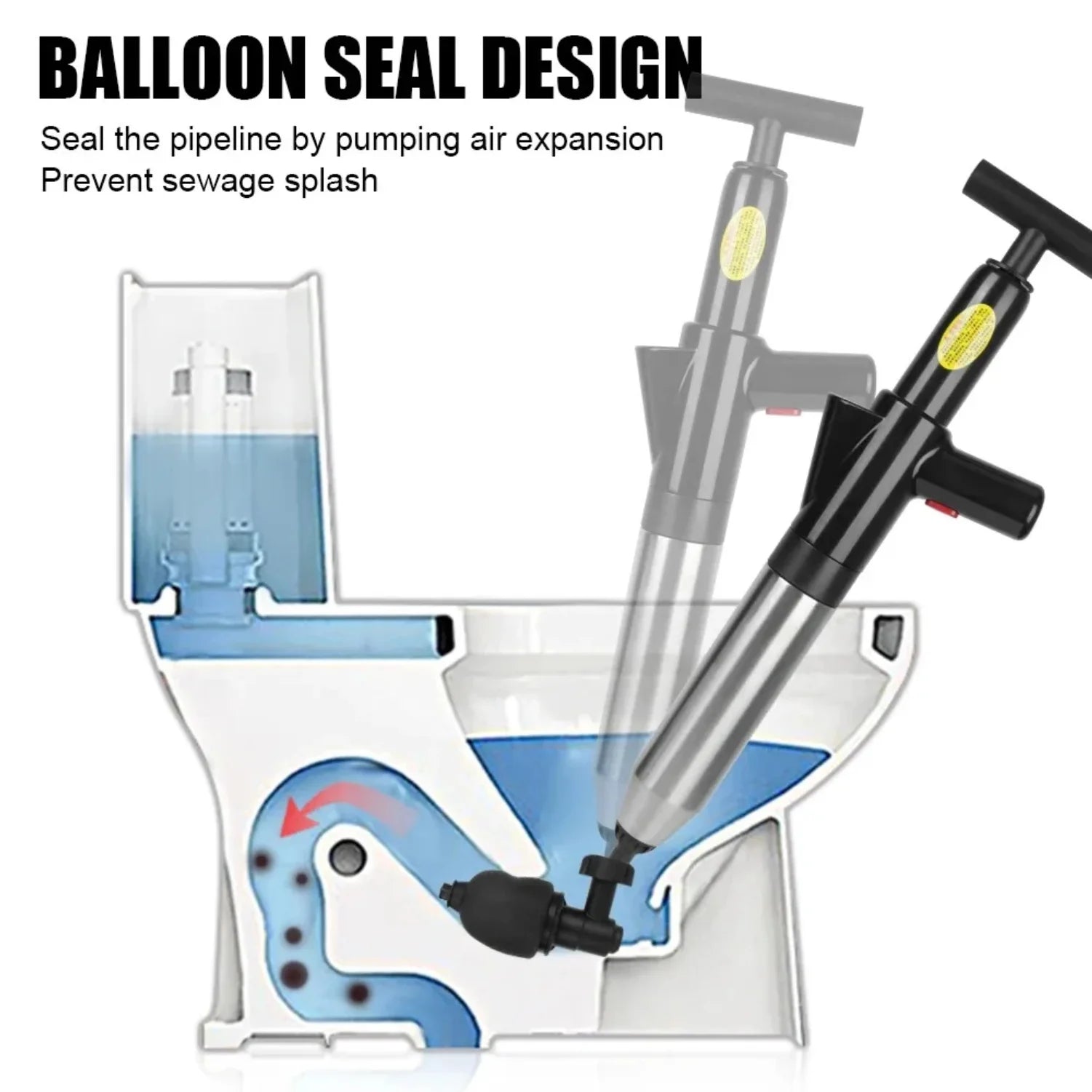 Toilet Unclogger Can Instantly Clear The Sewer Block The Toilet And Create A Universal Kitchen Floors Drain With Air Pressure Zpaxo