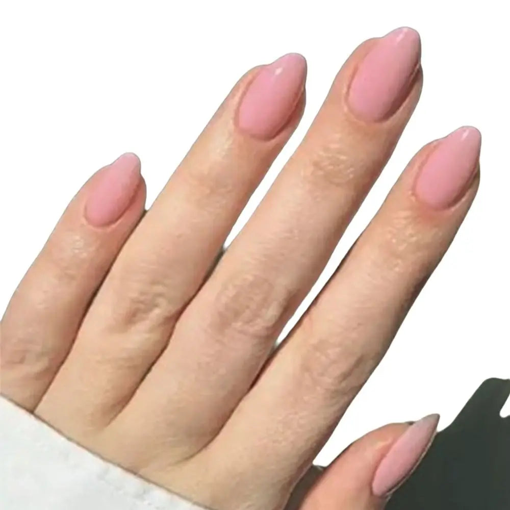 Fashion Long False Nails Almond Solid Color Fake Nails French Full Cover Nail Tips for DIY Zpaxo
