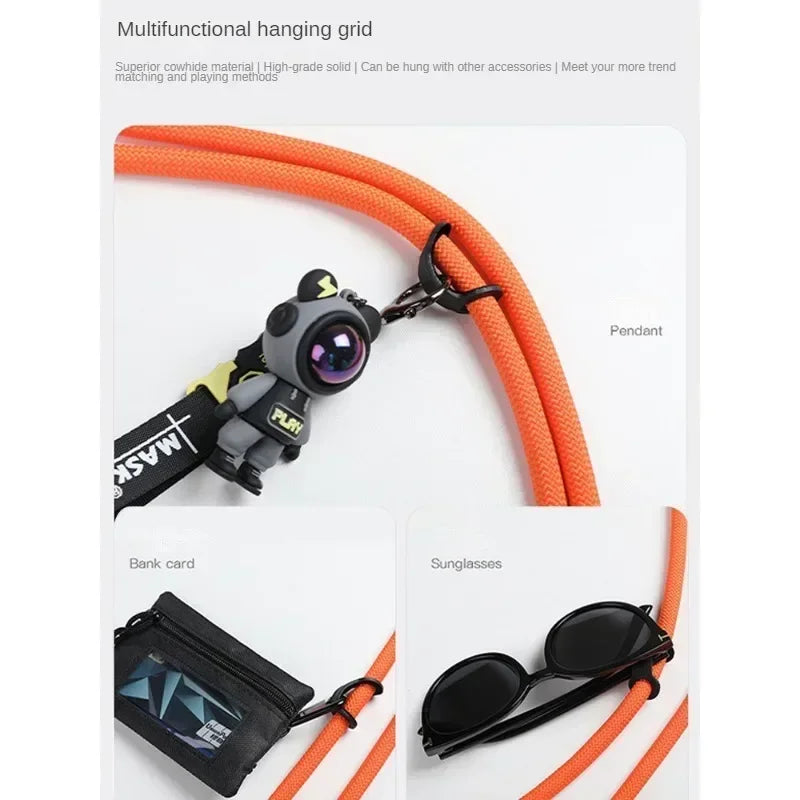 8MMx120CM Bold Long Mobile Phone Lanyard Universal Crossbody Hanging Zpaxo