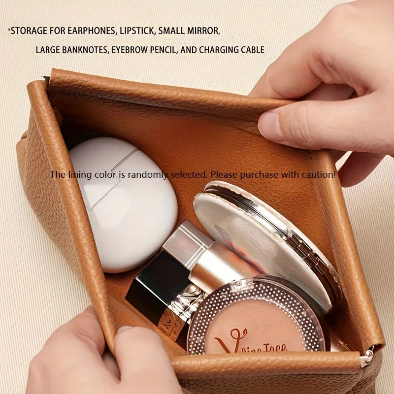 Automatic Sealing Vintage Wallet PU Leather Long Billfold Coin Pocket