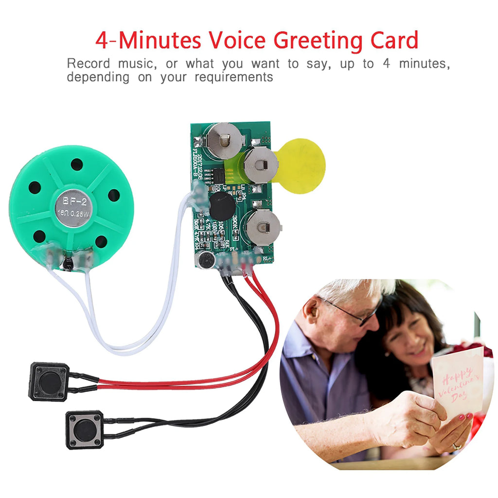 DIY Greeting Card Chip 4 Minutes Recordable Voice Sound Holiday