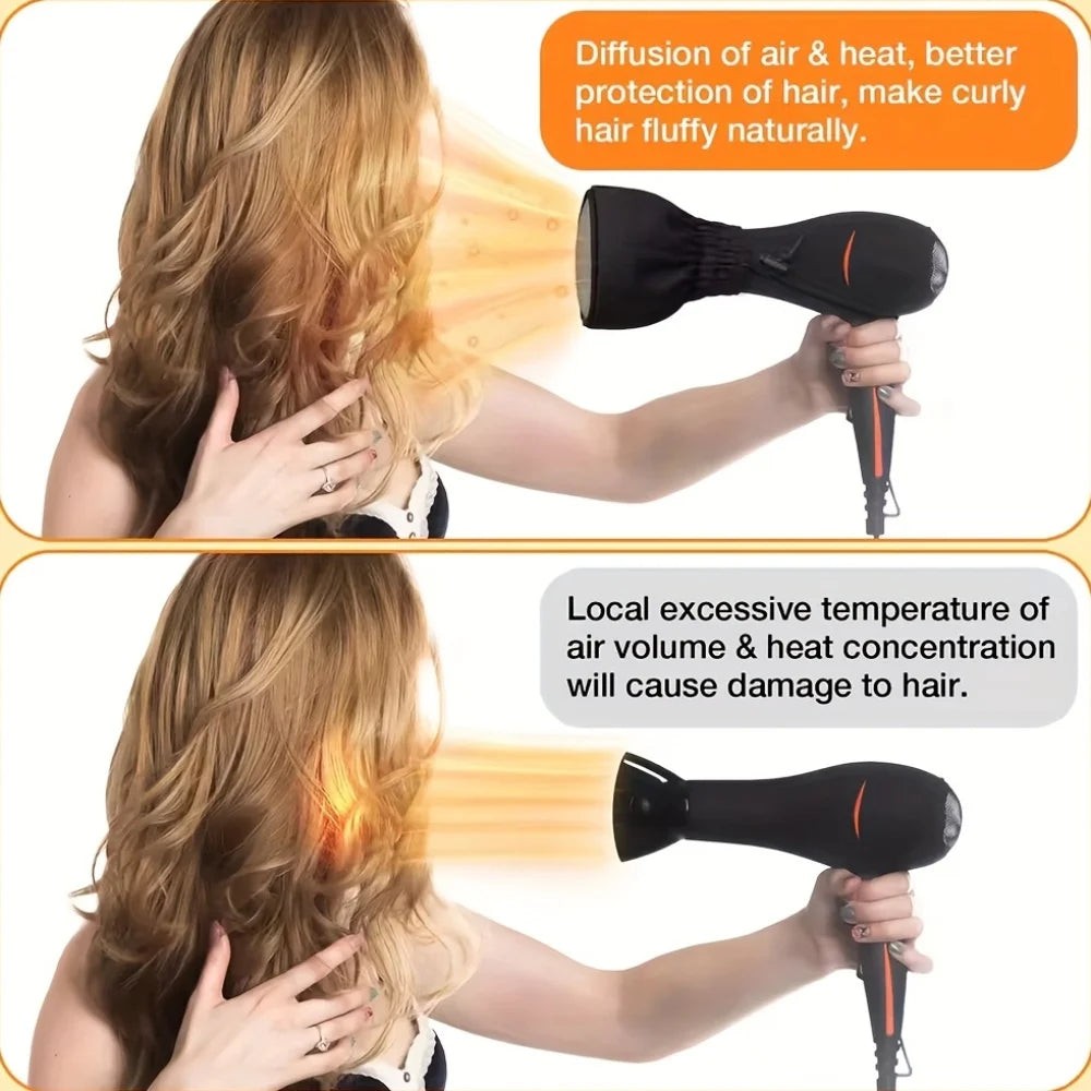 Hair Dryer Diffuser Vibration Cap Double-layer Nylon Sock Curling Zpaxo
