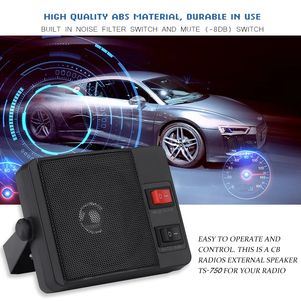 External Speaker YAESU Mini Walkie Talkie Two Way Radio Car Mobile