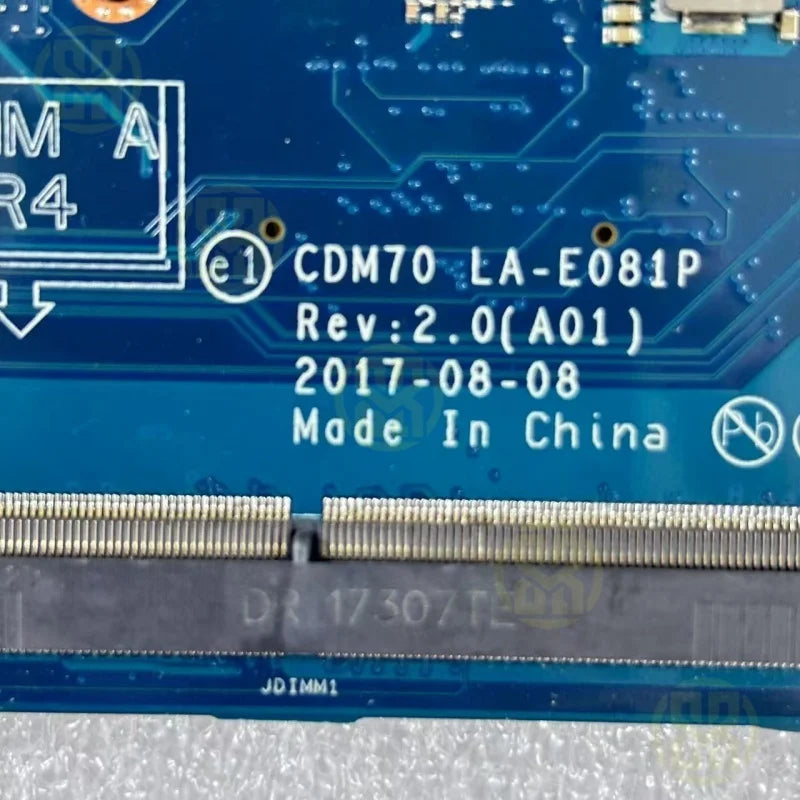 Dell Latitude 7290 7390 Laptop Motherboard I7-8650U CPU DAZ20
